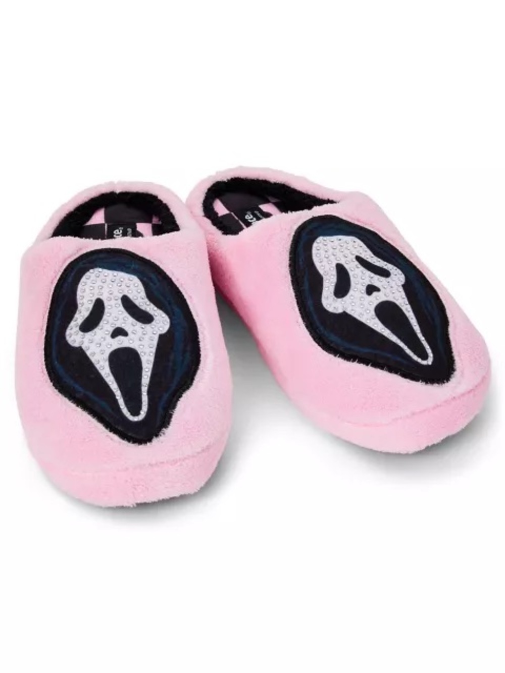 Rhinestone Ghost Face Slippers - Picture 2 of 8